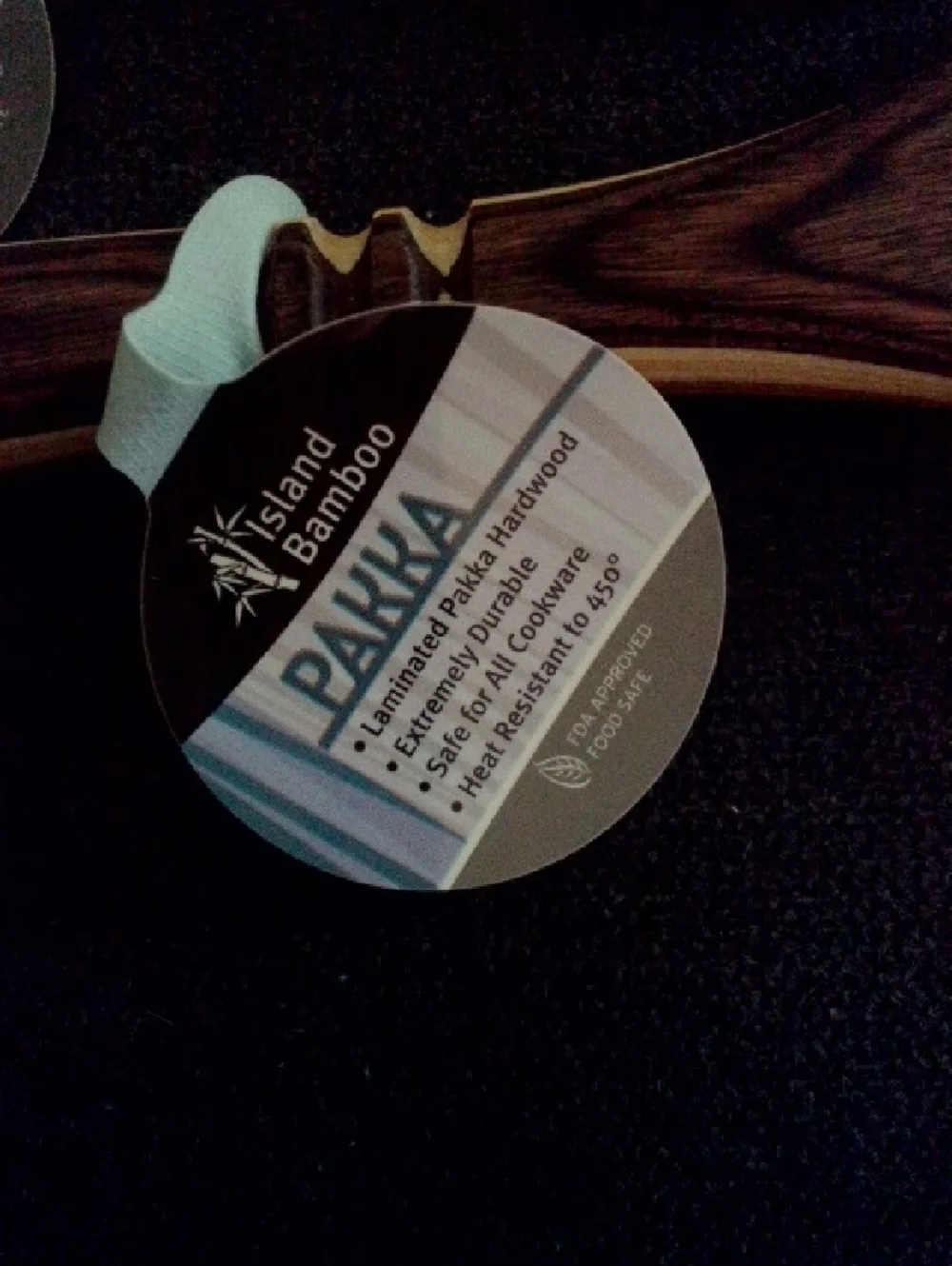 Island Bamboo Pakka Wood Kitchen Utensil Set New w/ Tags Slotted & Solid Spoon